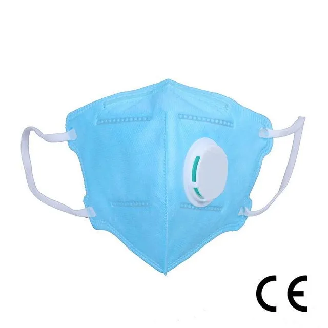 5 Pcs High Quality KN95 Mask PM2.5 Mouth Cover Dust Masks Breathing Valve Folding Non- Wholesale Dropshipping