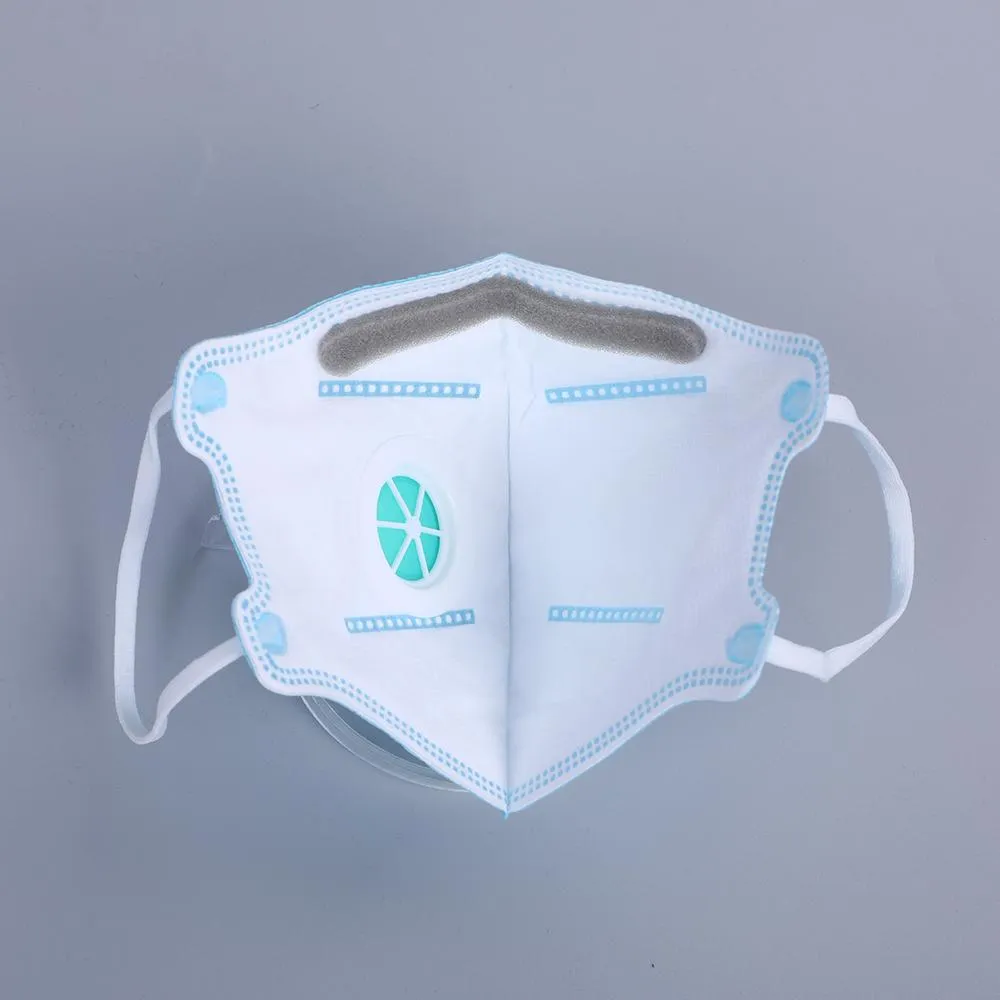 5 Pcs High Quality KN95 Mask PM2.5 Mouth Cover Dust Masks Breathing Valve Folding Non- Wholesale Dropshipping