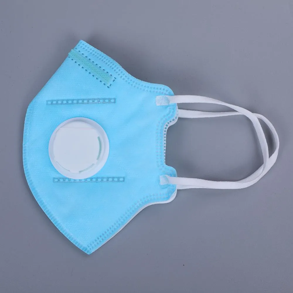 5 Pcs High Quality KN95 Mask PM2.5 Mouth Cover Dust Masks Breathing Valve Folding Non- Wholesale Dropshipping