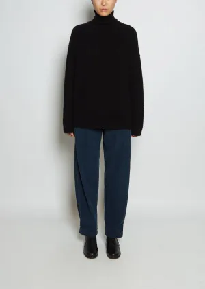 Alisia Cashmere Turtleneck — Black