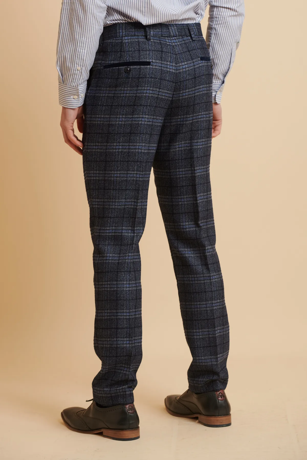 ANDY - Blue Check Three Piece Suit