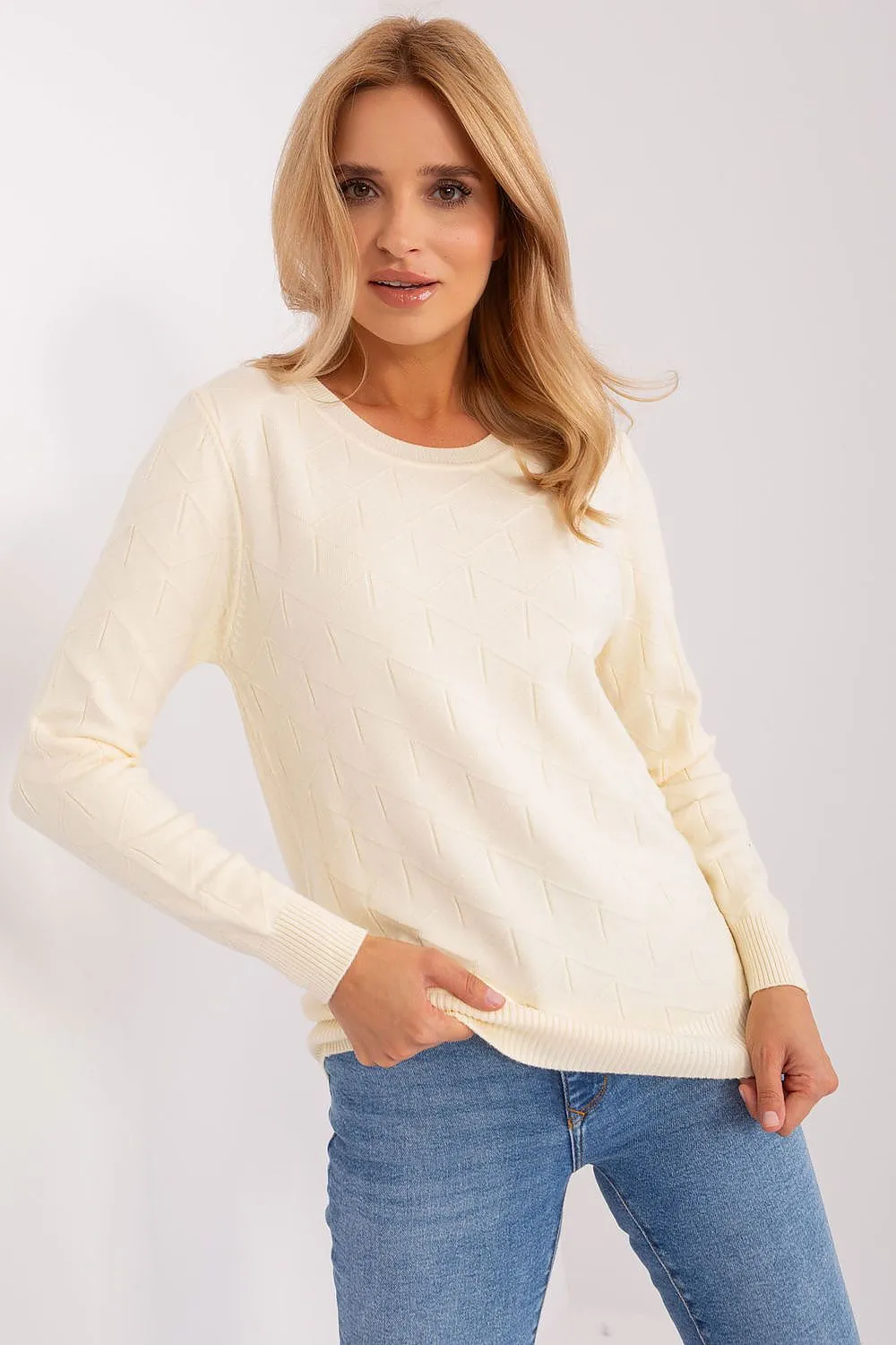 AT Women's European Sweater with Textured Pattern