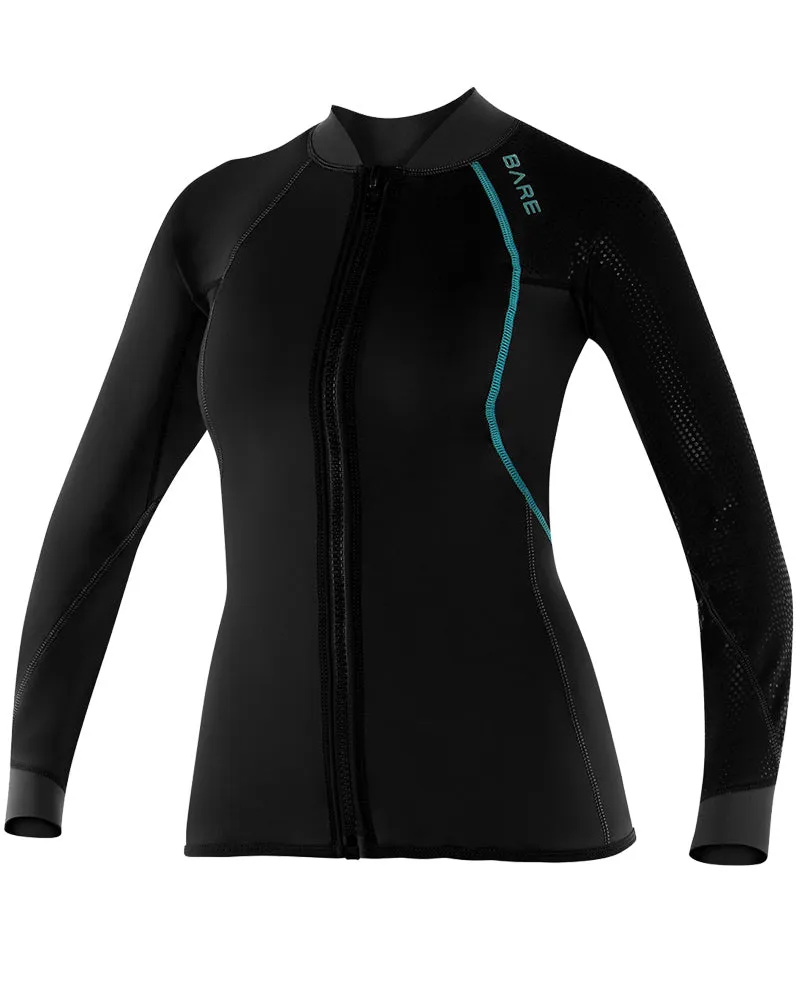 BARE EXOWEAR WOMEN'S FRONT ZIP LONG SLEEVE WETSUIT