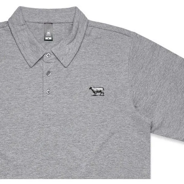 Black Sheep Vintage Polo Shirt Grey