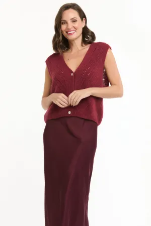 Burgundy Sweater Vest