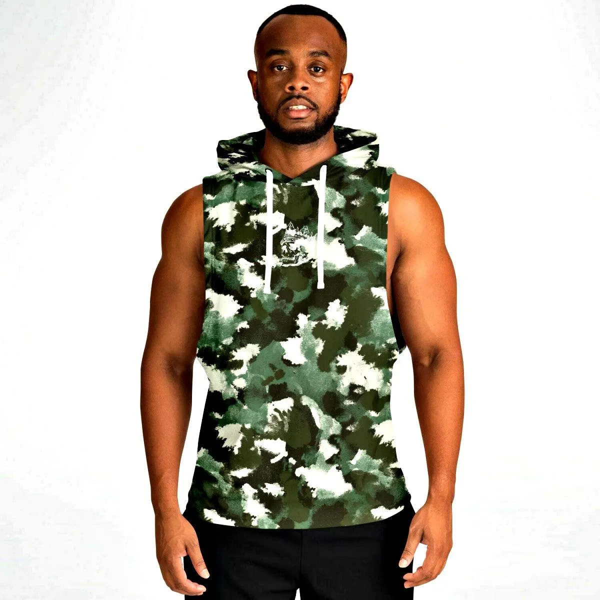 CAMO KILLER - Woodland Camouflage Sleeveless Hoodie