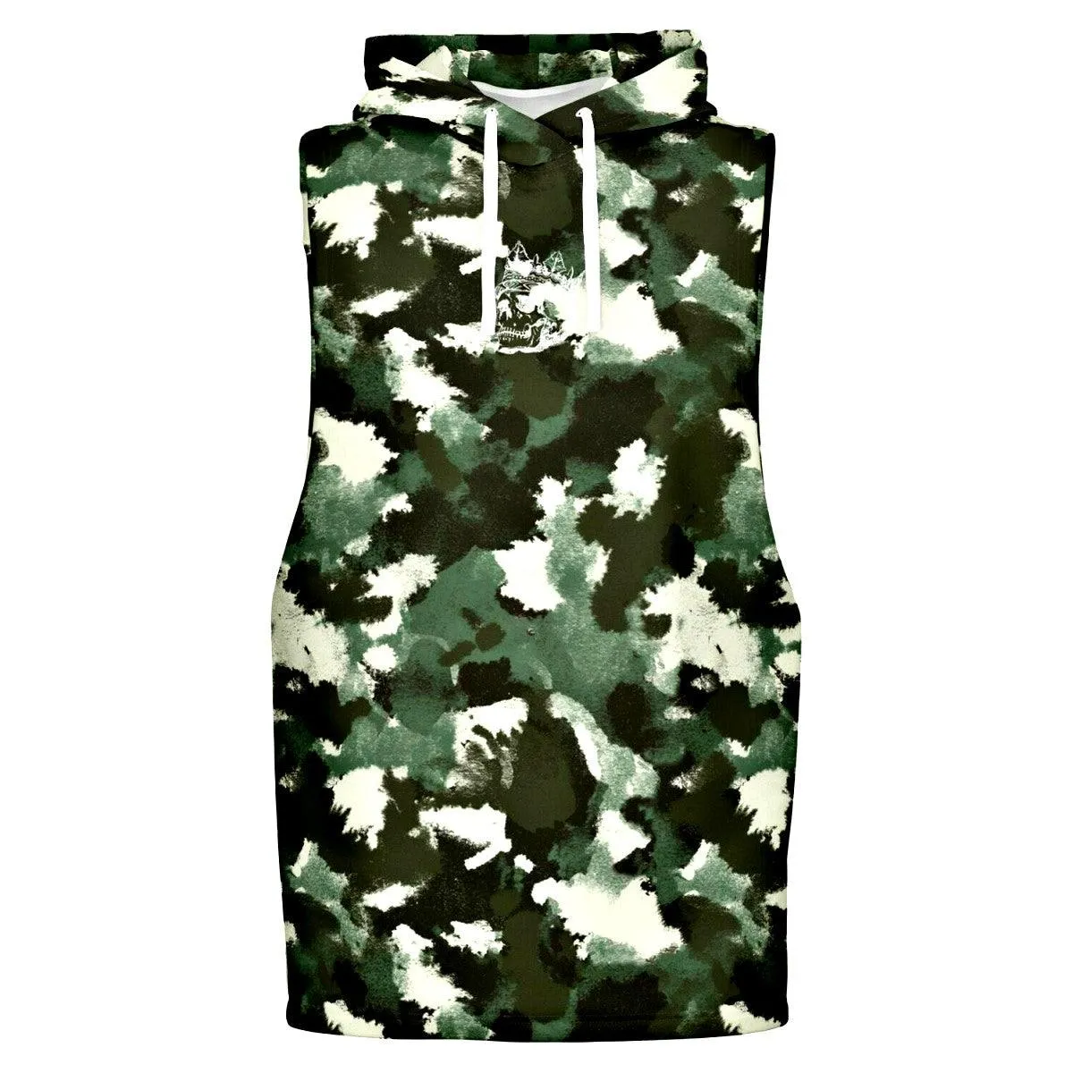 CAMO KILLER - Woodland Camouflage Sleeveless Hoodie