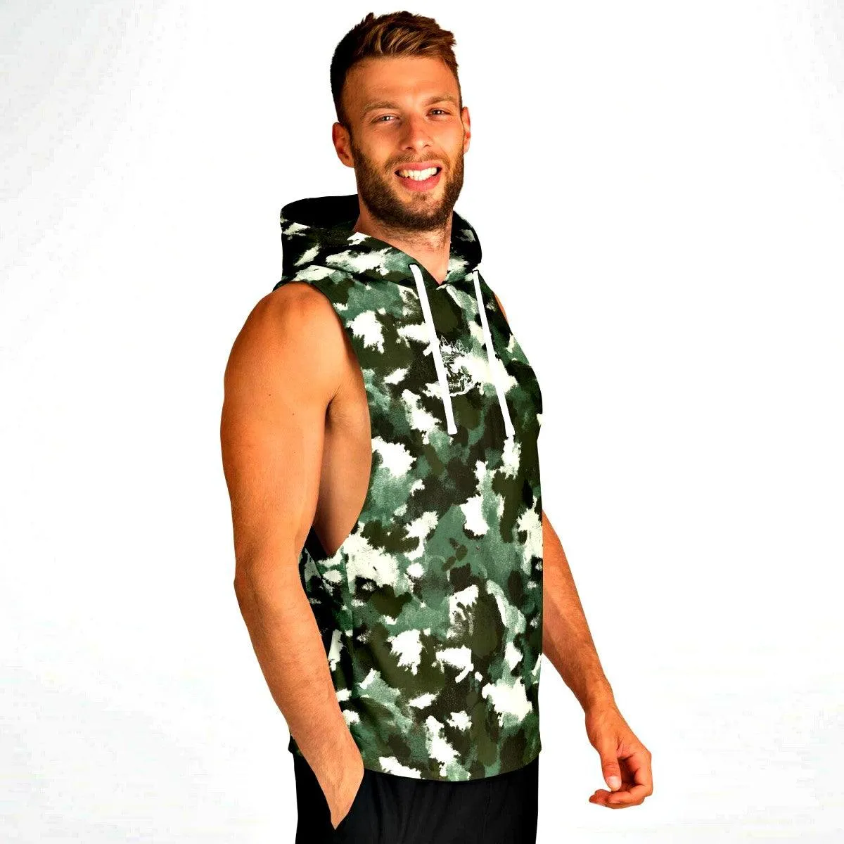 CAMO KILLER - Woodland Camouflage Sleeveless Hoodie