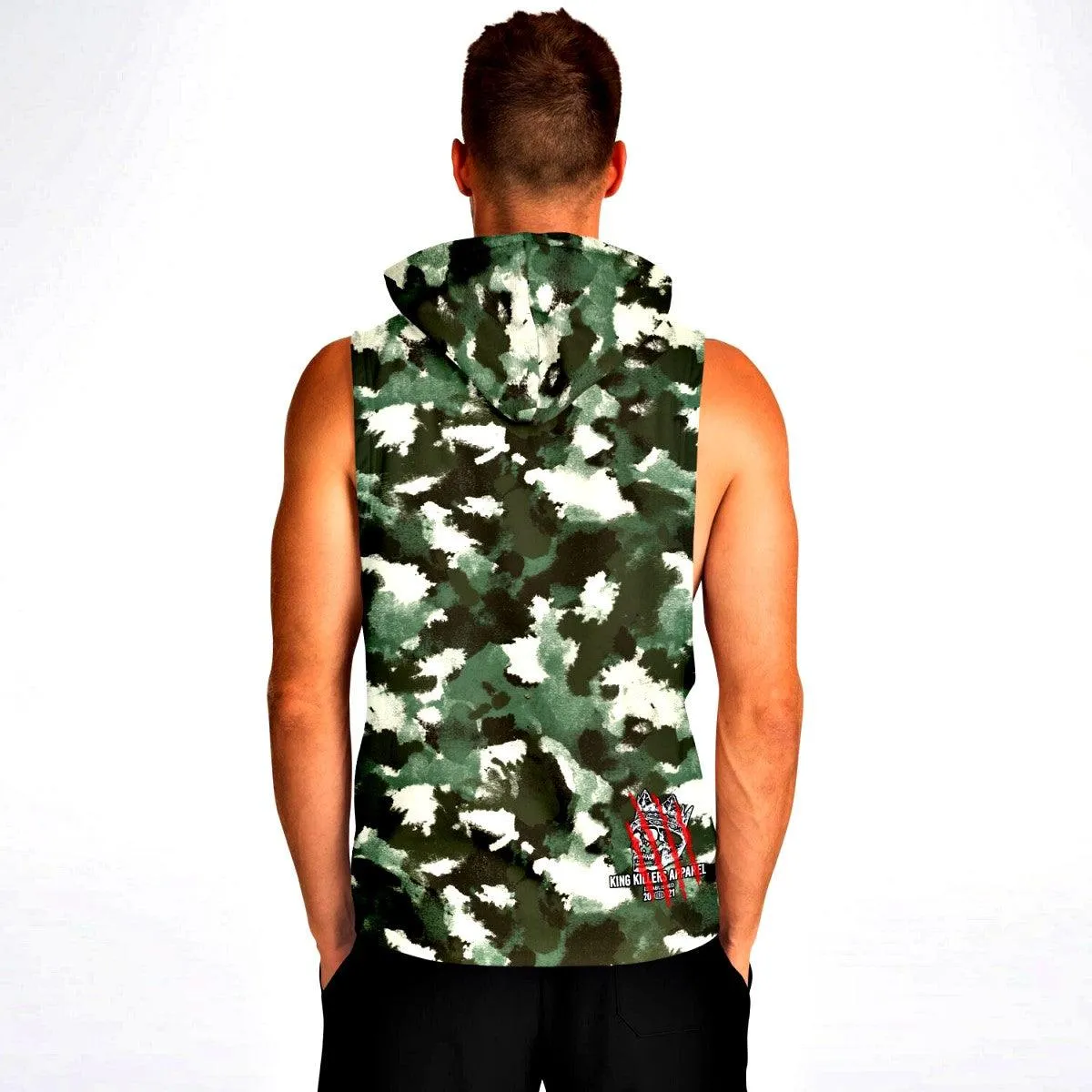 CAMO KILLER - Woodland Camouflage Sleeveless Hoodie