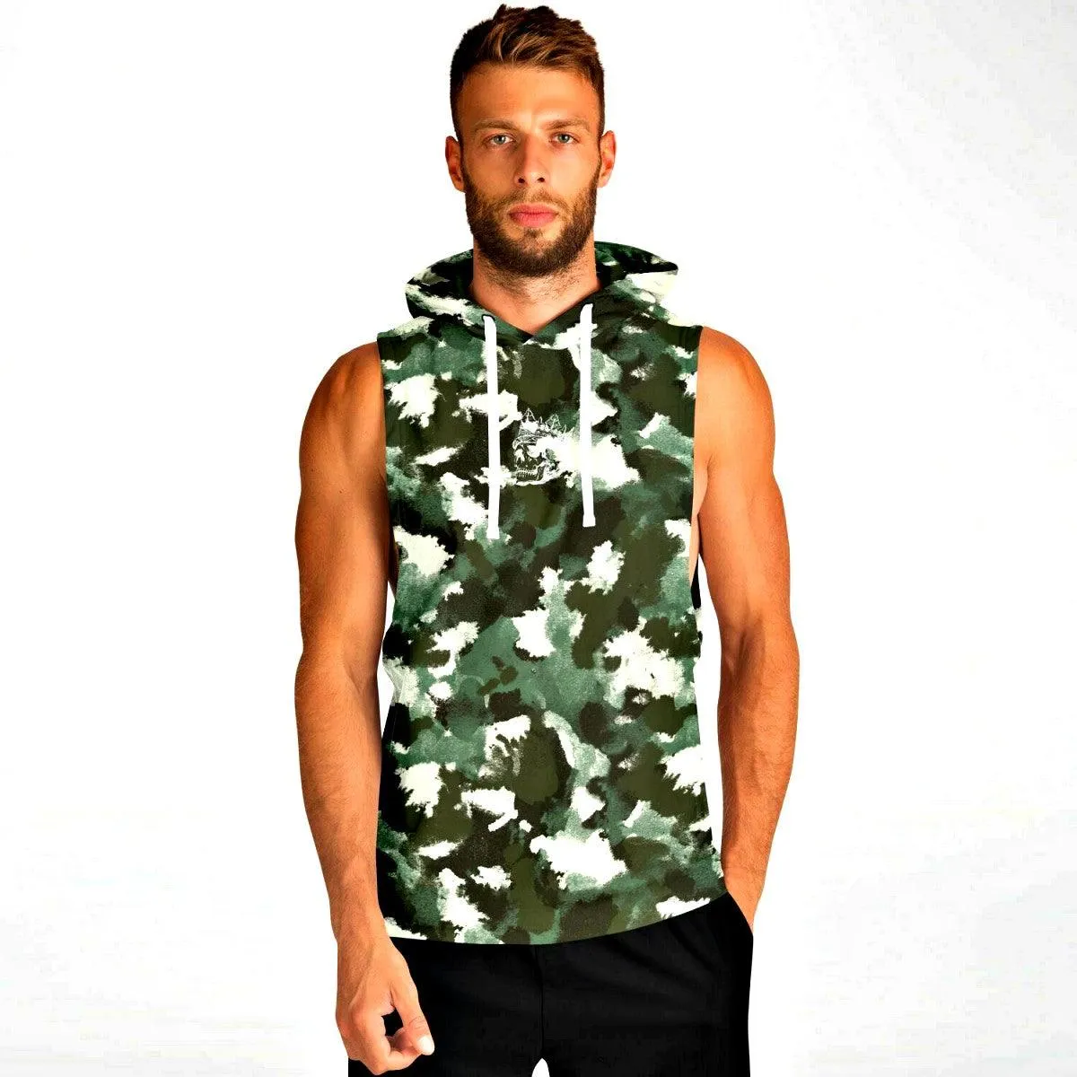 CAMO KILLER - Woodland Camouflage Sleeveless Hoodie