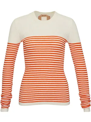 Crew Neck Sweater Stripes