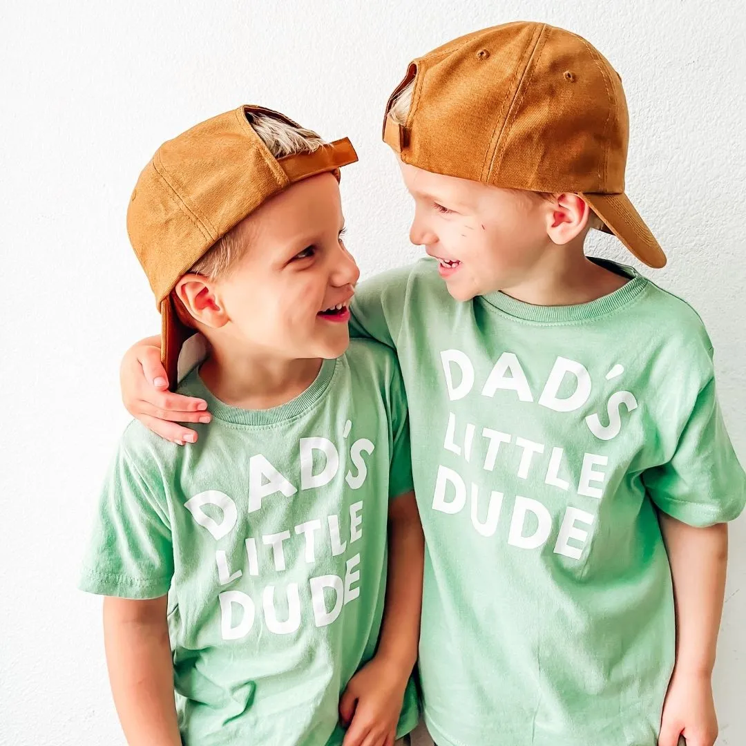 Dad's Little Dude Short Sleeve T-Shirt - Sage