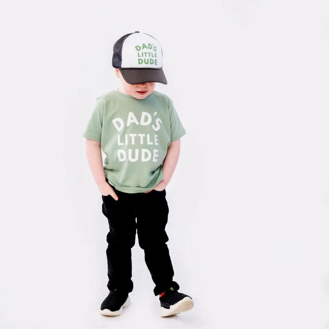 Dad's Little Dude Short Sleeve T-Shirt - Sage