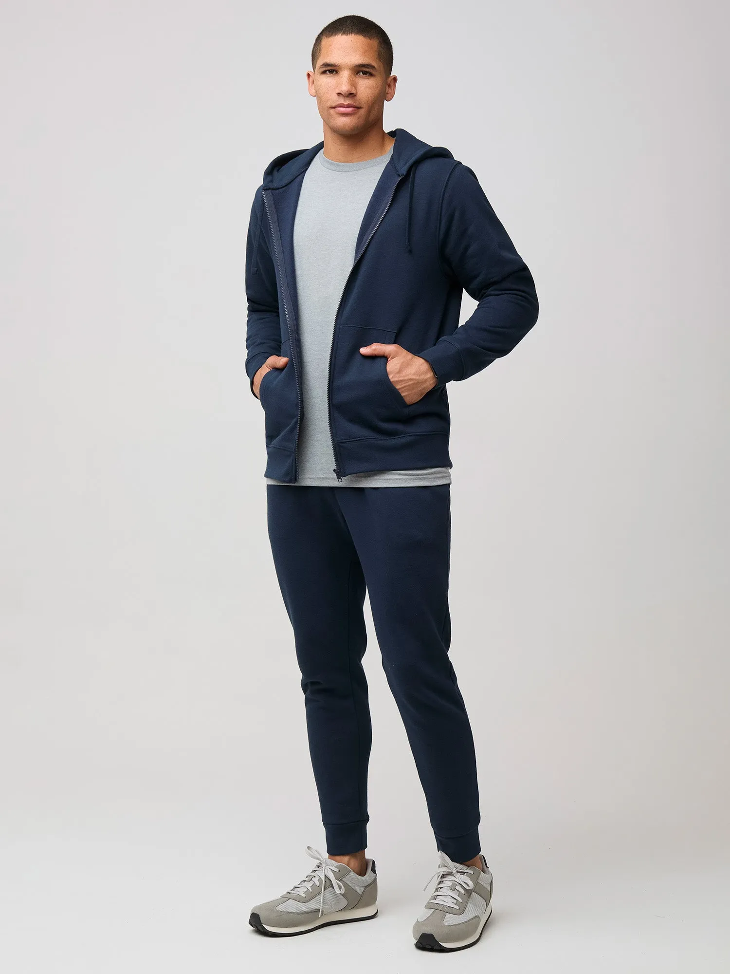 Dark Navy Zip-Up Hoodie