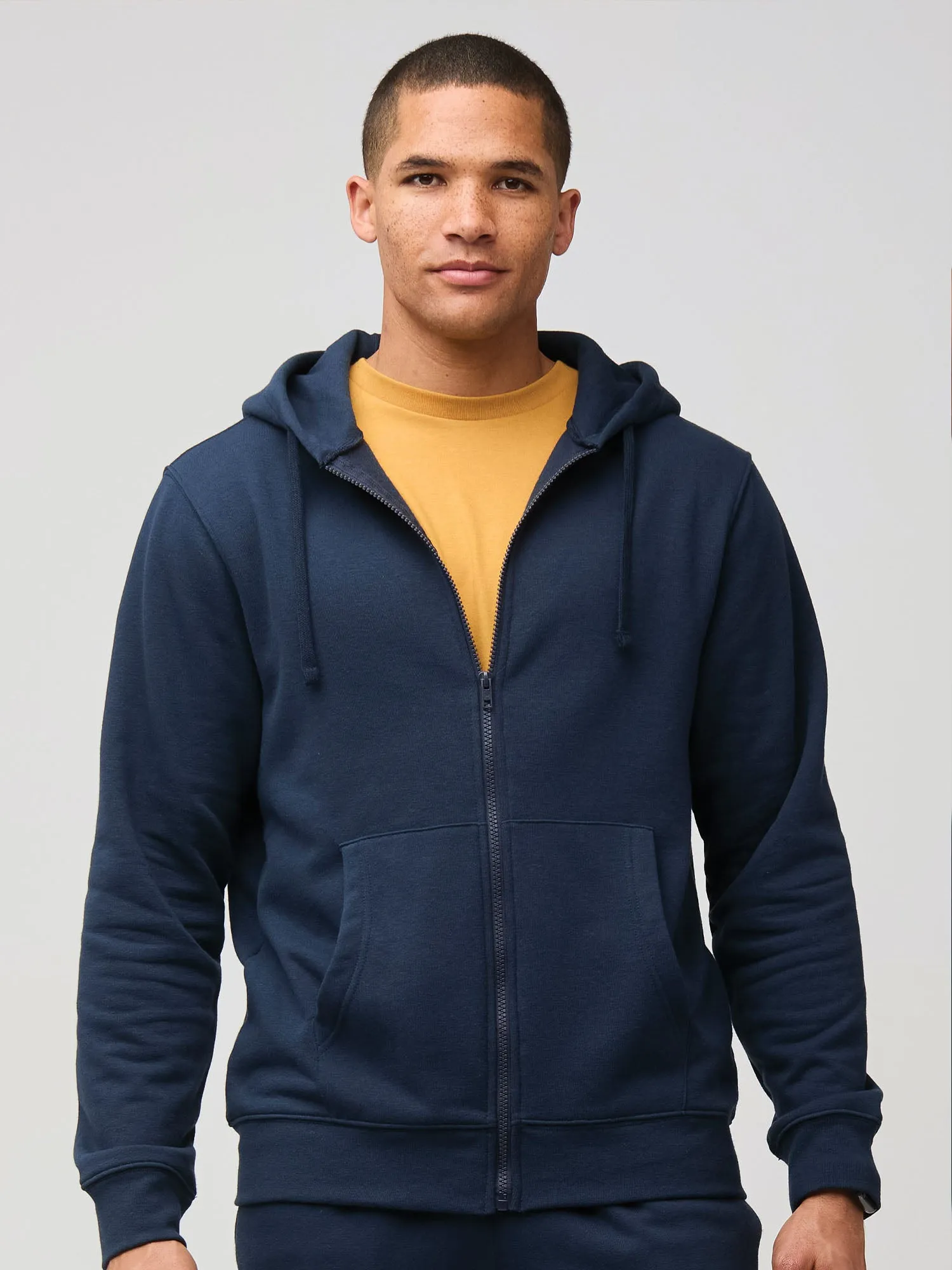 Dark Navy Zip-Up Hoodie