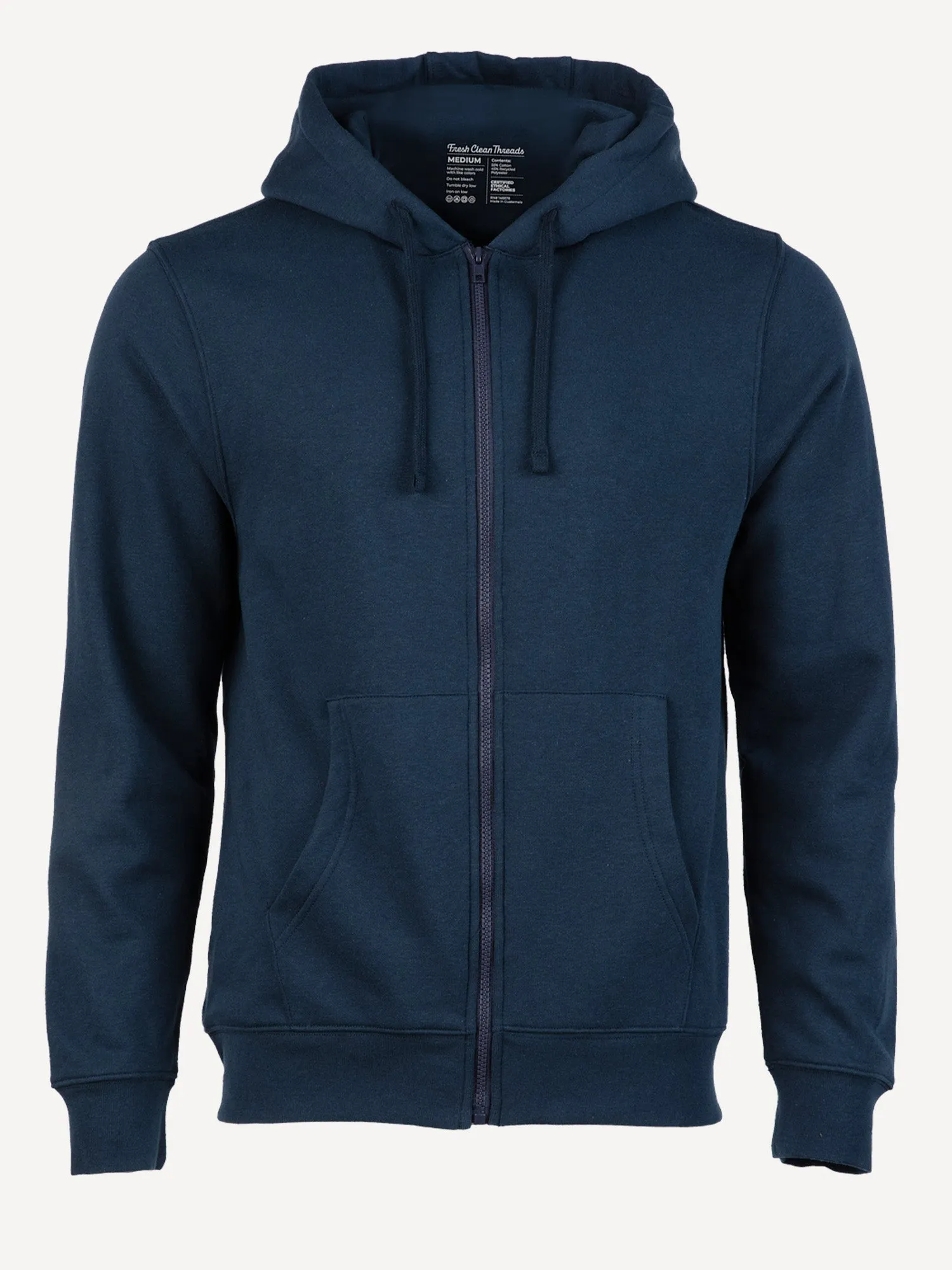 Dark Navy Zip-Up Hoodie