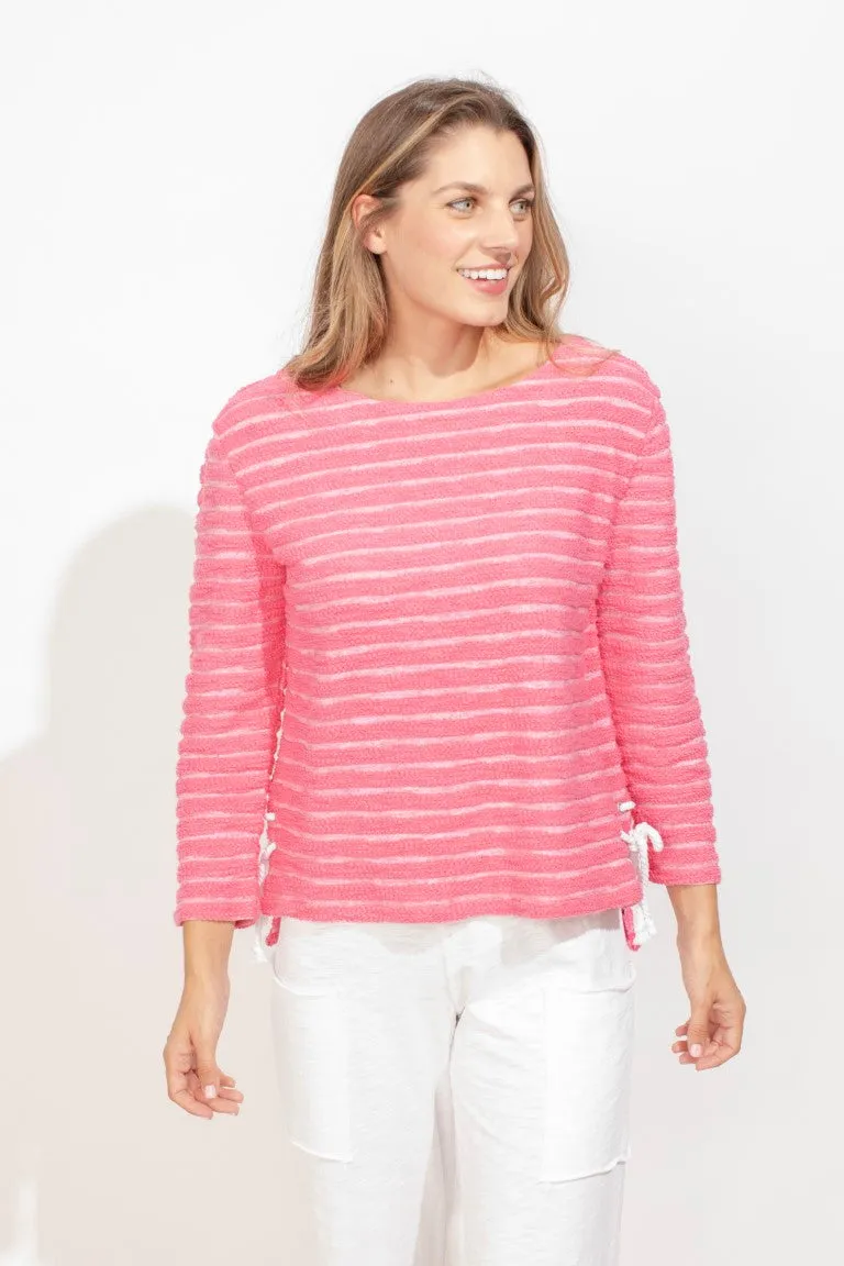 Escape by Habitat Striped Watermelon Terry Pullover