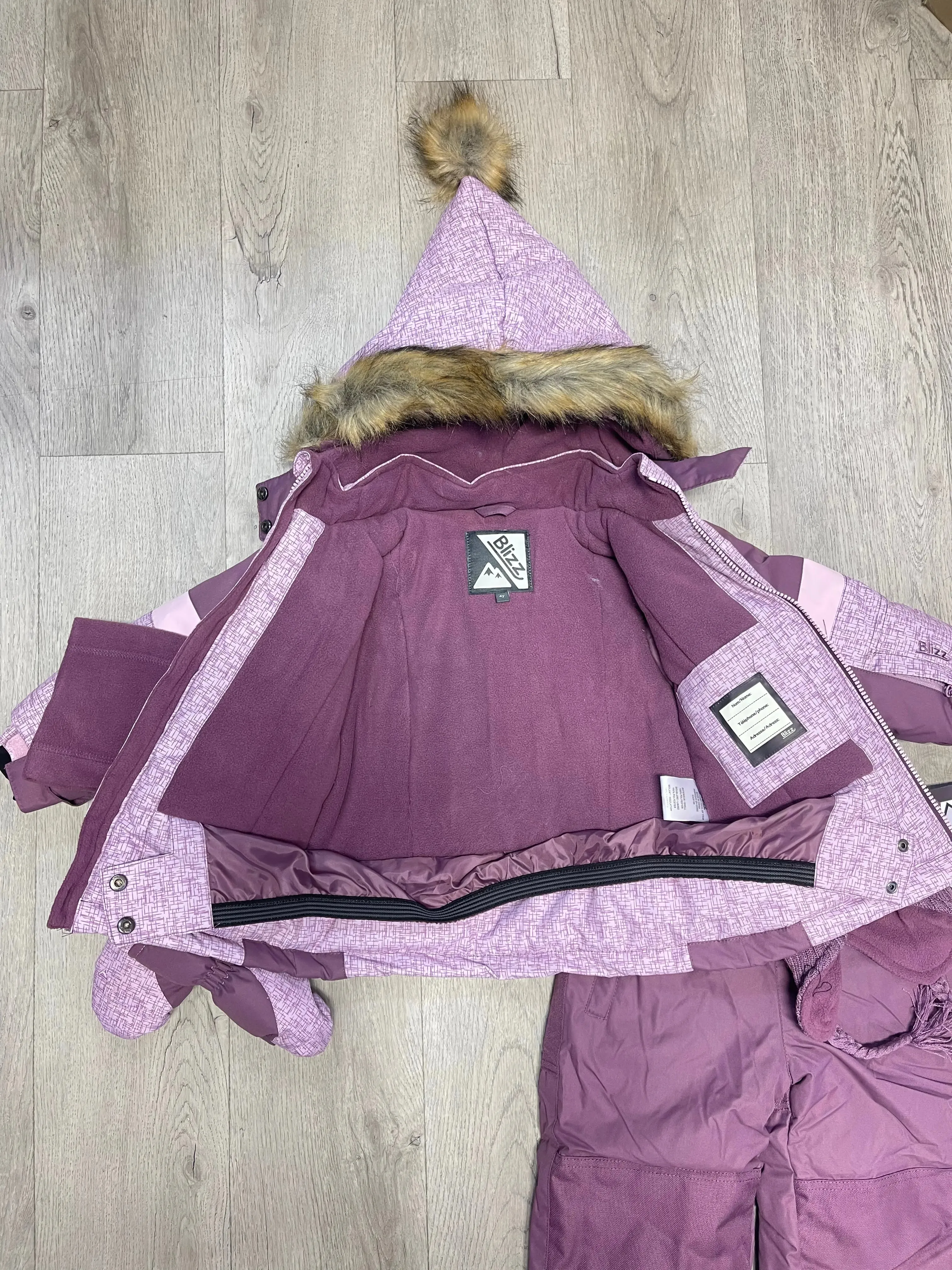 Girls Snowsuit 5 PCS Set - Lavender | Blizz