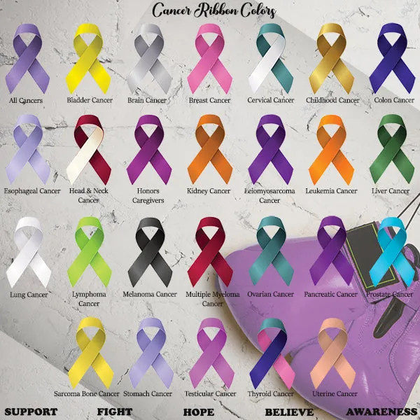 Give Cancer The Boot T-Shirt, Cancer Survivor Tee, All Ribbons, 50  T-Shirt Colors, Cancer Awareness Shirts