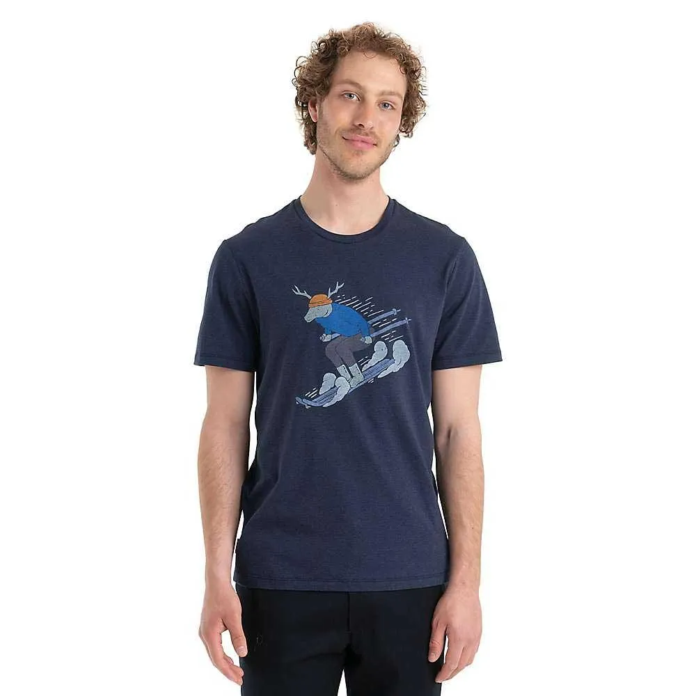 Icebreaker Mens Merino Central Classic Ski Rider SS Tee