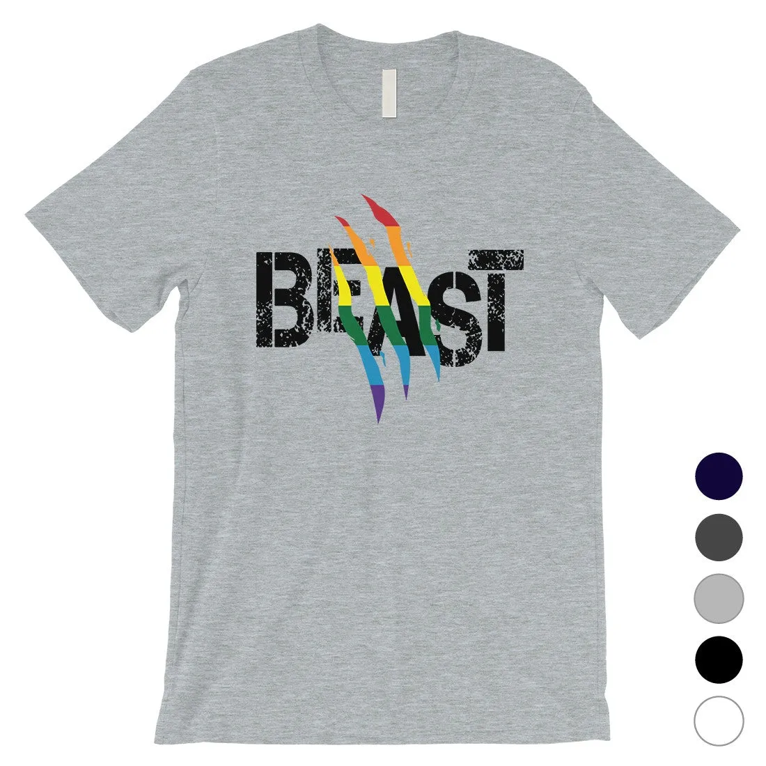 LGBT Beast Rainbow Scratch Mens Shirt