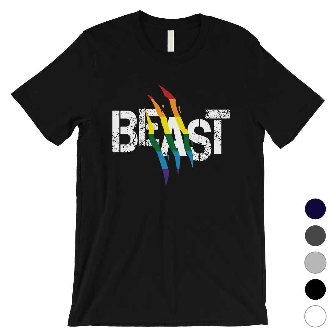 LGBT Beast Rainbow Scratch Mens Shirt