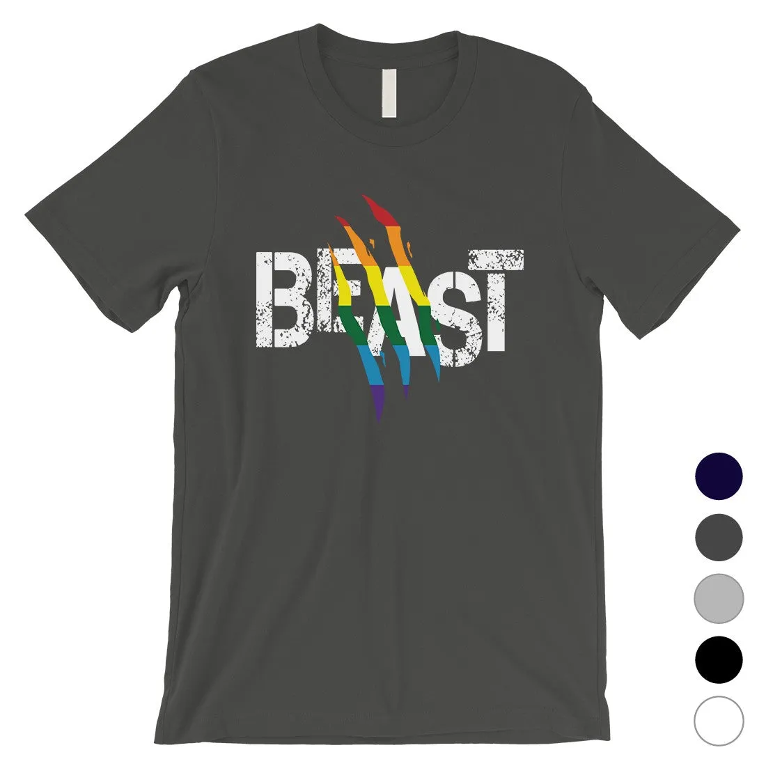 LGBT Beast Rainbow Scratch Mens Shirt