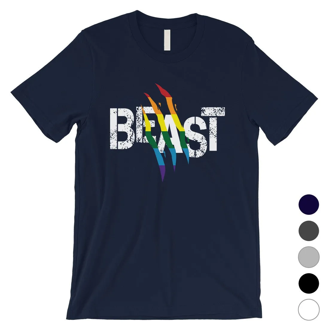 LGBT Beast Rainbow Scratch Mens Shirt