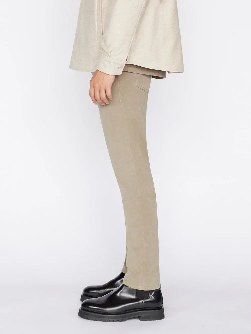 L'Homme Slim Brushed Twill -- Shadow Beige