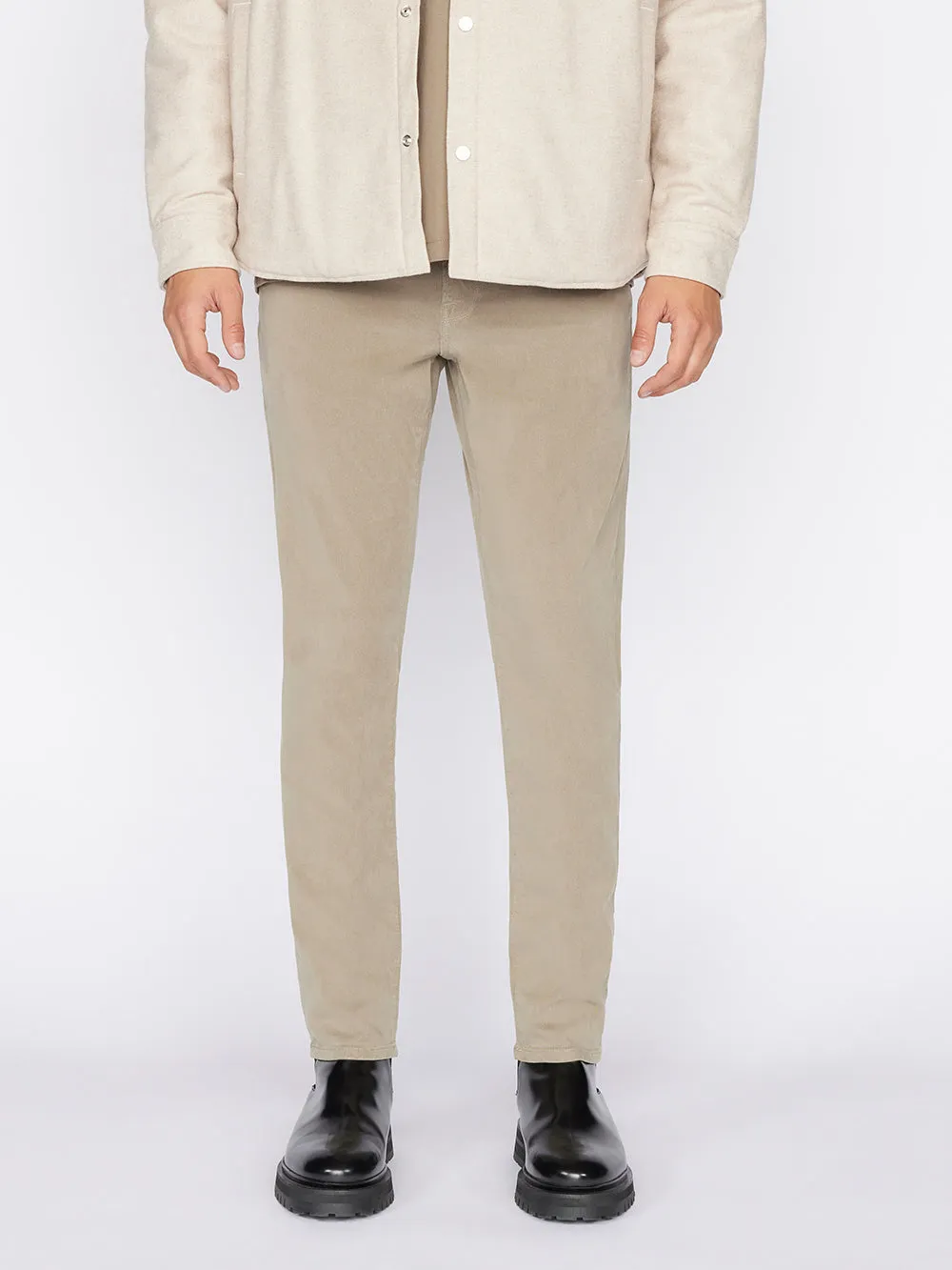 L'Homme Slim Brushed Twill -- Shadow Beige