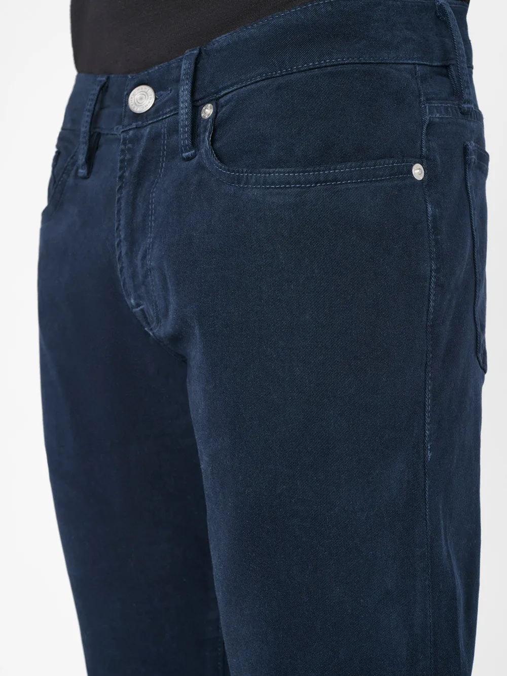 L'Homme Slim Crop Brushed Twill -- Navy