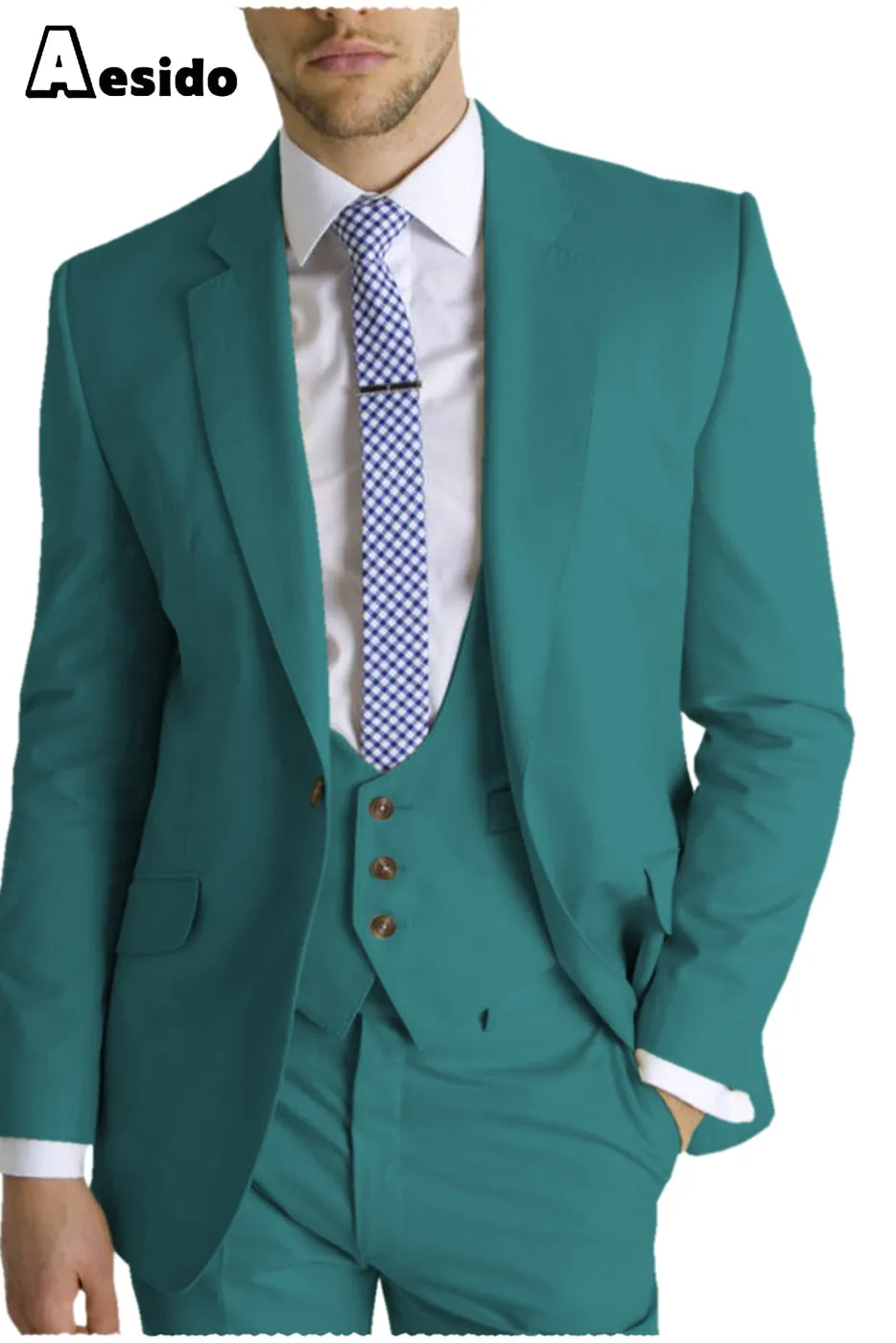 Men's Suit 3 Pieces Single Buttons Nl-jacket-blazer-vest-pants-4otch Lapel Jacket（Blazer Vest Pants）