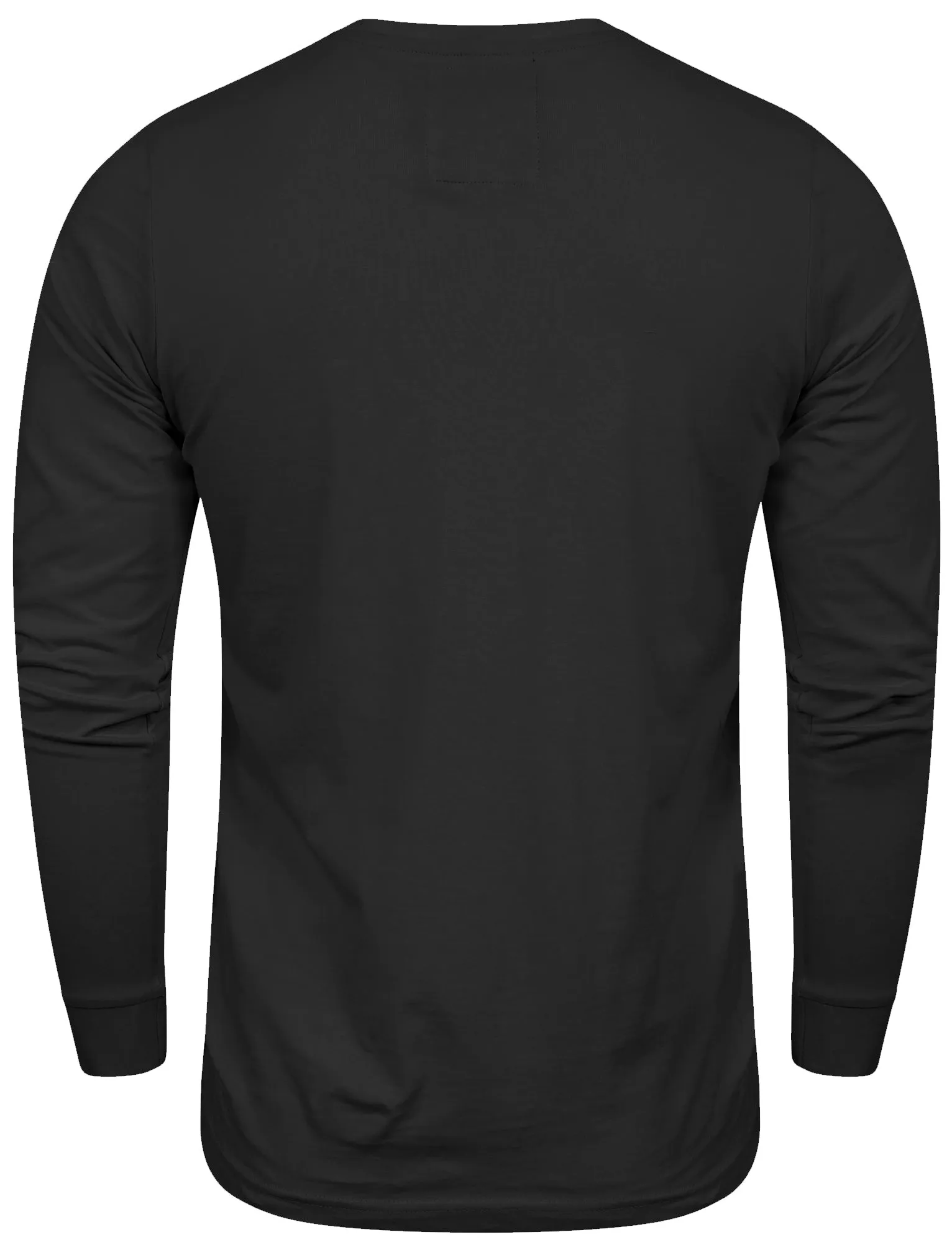 Mock T-Shirt Insert Long Sleeve T-Shirt in Black - Dissident