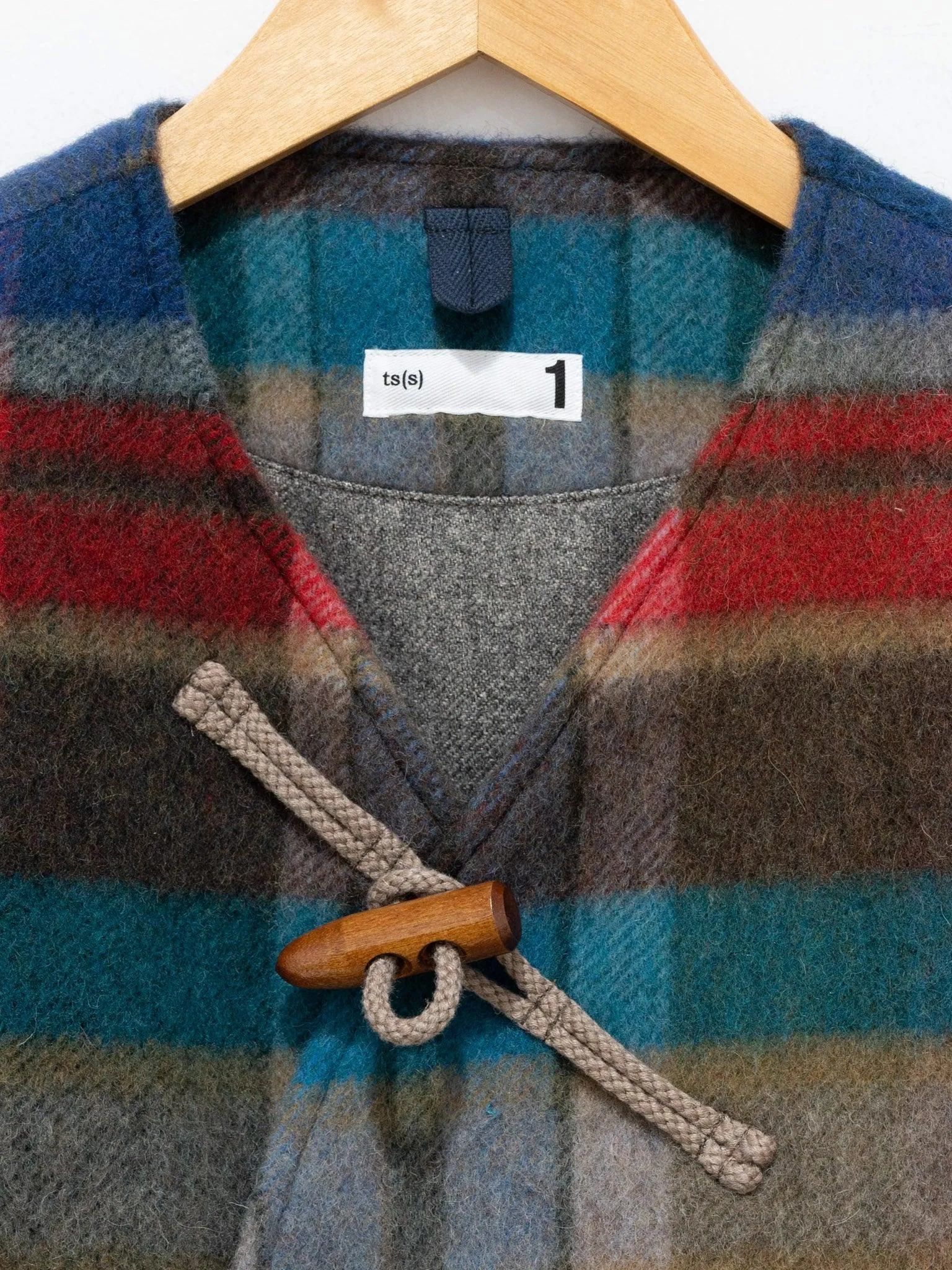 Pitch Plaid Shaggy Wool Toggle Vest