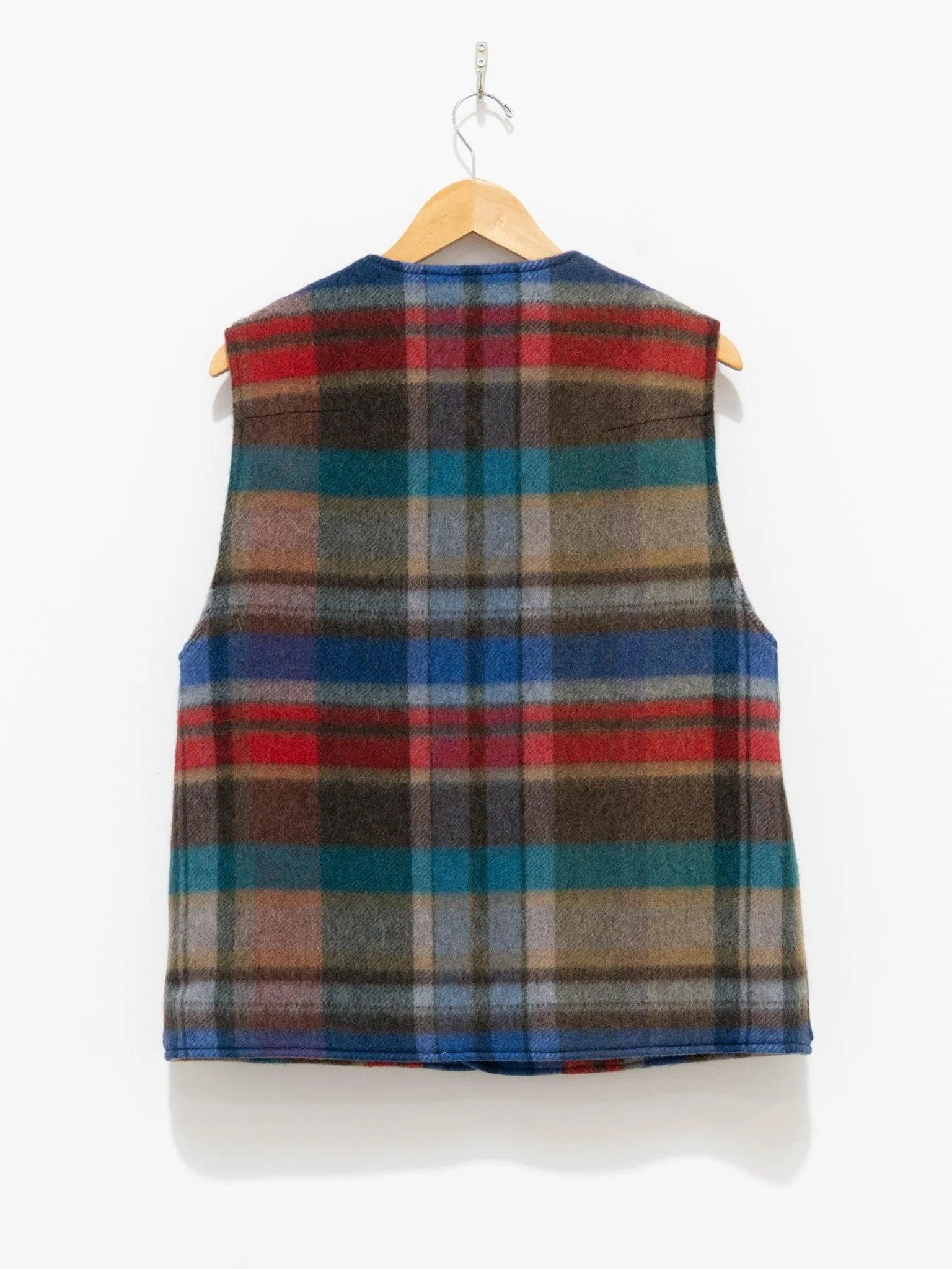 Pitch Plaid Shaggy Wool Toggle Vest