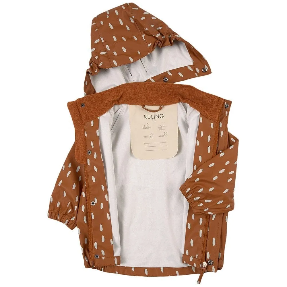 San Marino Recycled Rain Set: Brown Dots