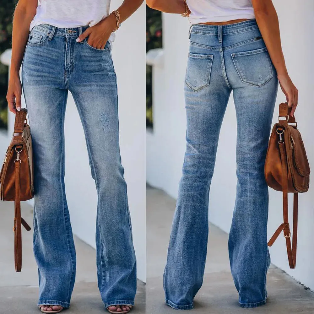 Slim Mid Waist Sexy Jeans