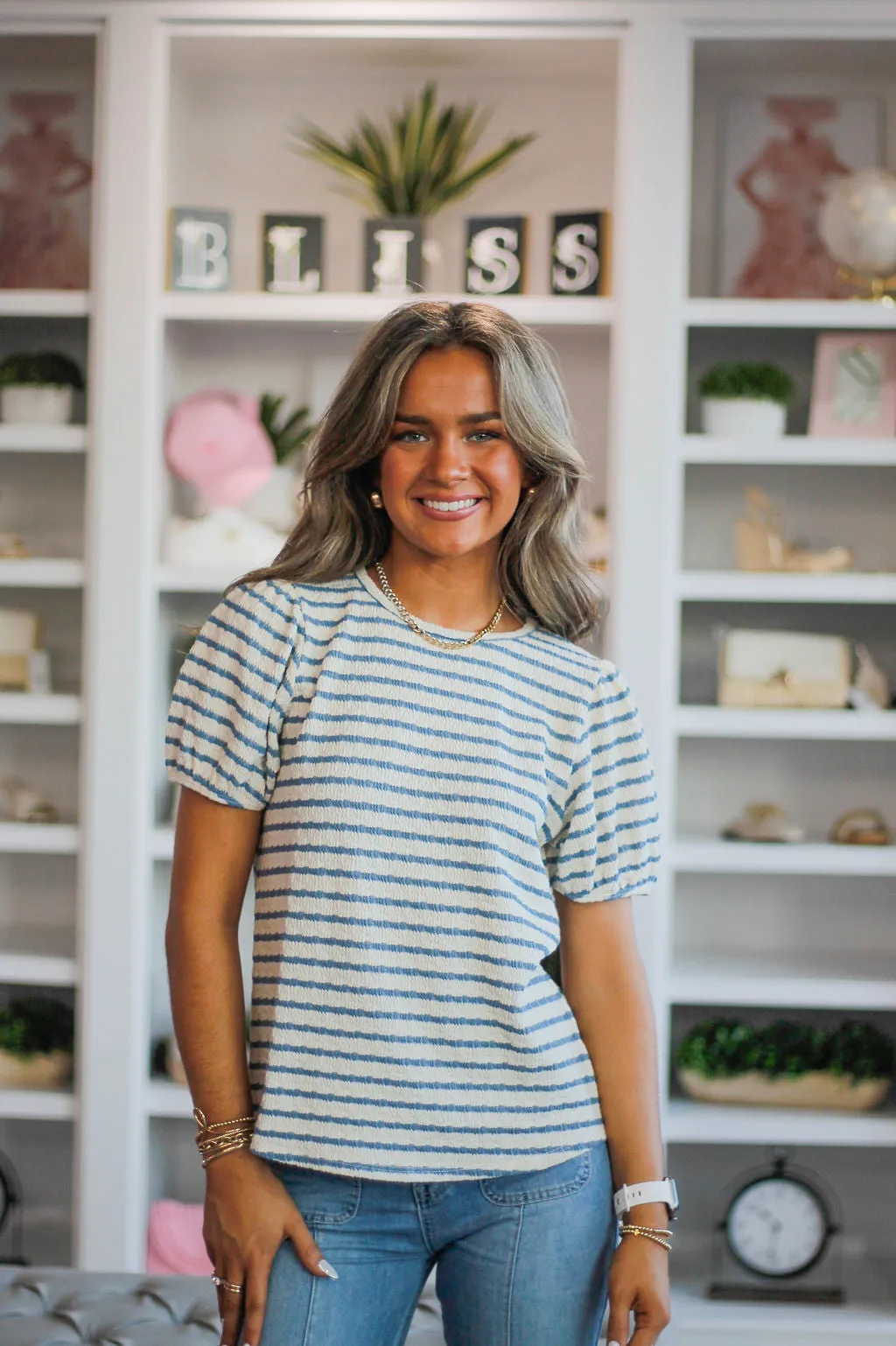 Sweet Striped Knit Top