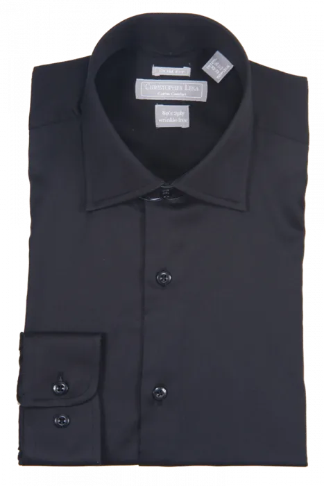 Two Ply Cotton Slim Fit Dress Shirt