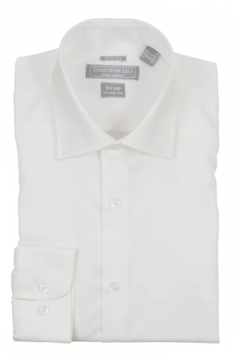 Two Ply Cotton Slim Fit Dress Shirt