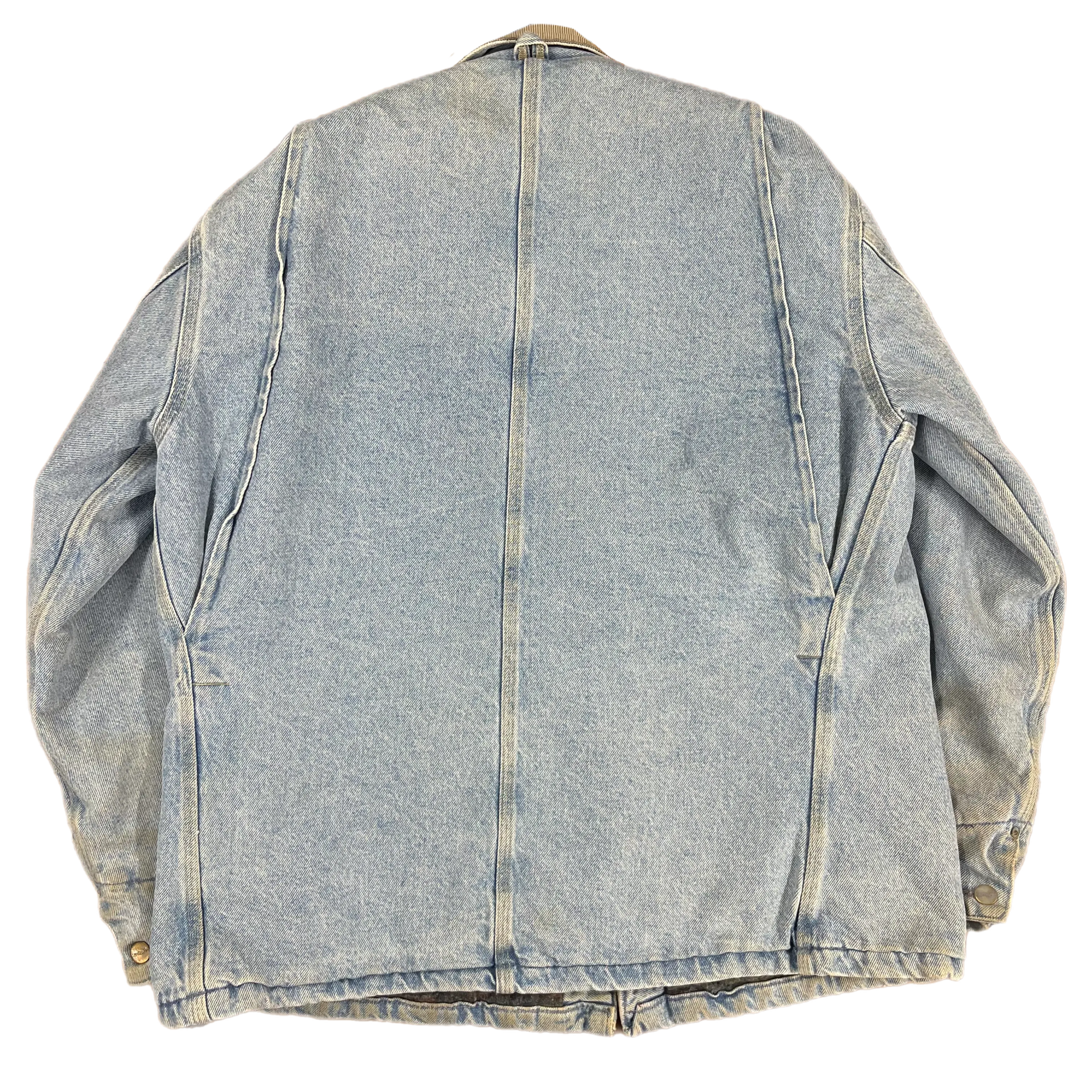 Vintage Carhartt "Stonewashed" Denim Blanket-Lined Chore Coat