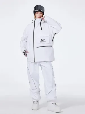 Women's Anorak Snowboarding Suits Zipper Ski Hoodie & Pants Set